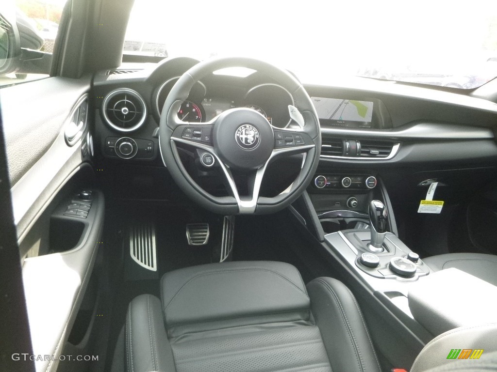 2019 Alfa Romeo Stelvio Ti Sport AWD Black Dashboard Photo #130108448