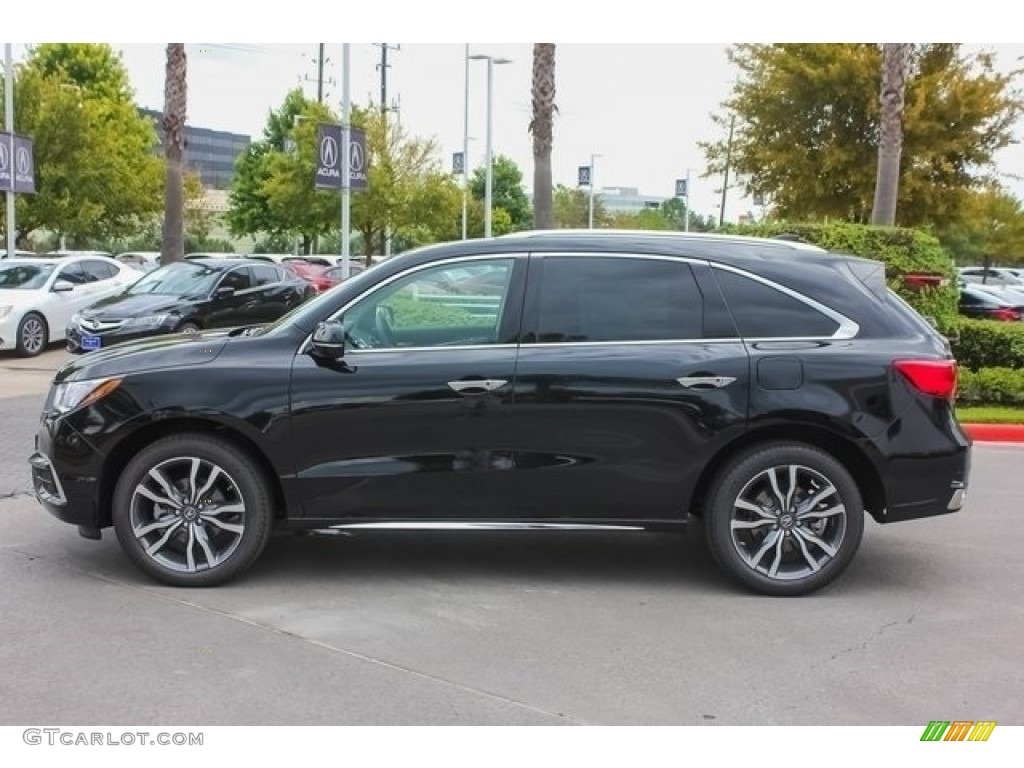 Majestic Black Pearl 2019 Acura MDX Advance Exterior Photo #130108606