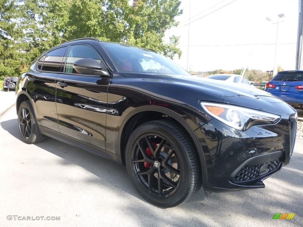 Volcano Black Metallic 2019 Alfa Romeo Stelvio Ti Sport AWD Exterior Photo #130109213