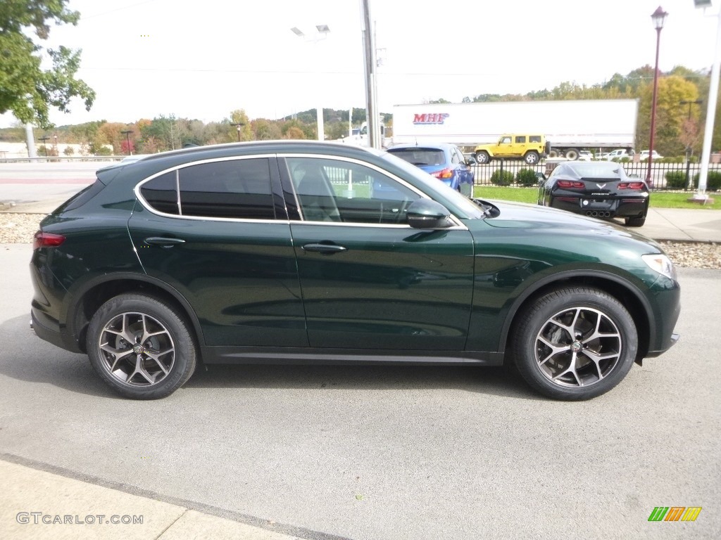 2019 Stelvio Ti AWD - Verde Visconti (Green) Metallic / Black photo #10