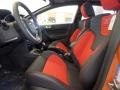 2018 Ford Fiesta Molten Orange/Charcoal Recaro Interior Front Seat Photo