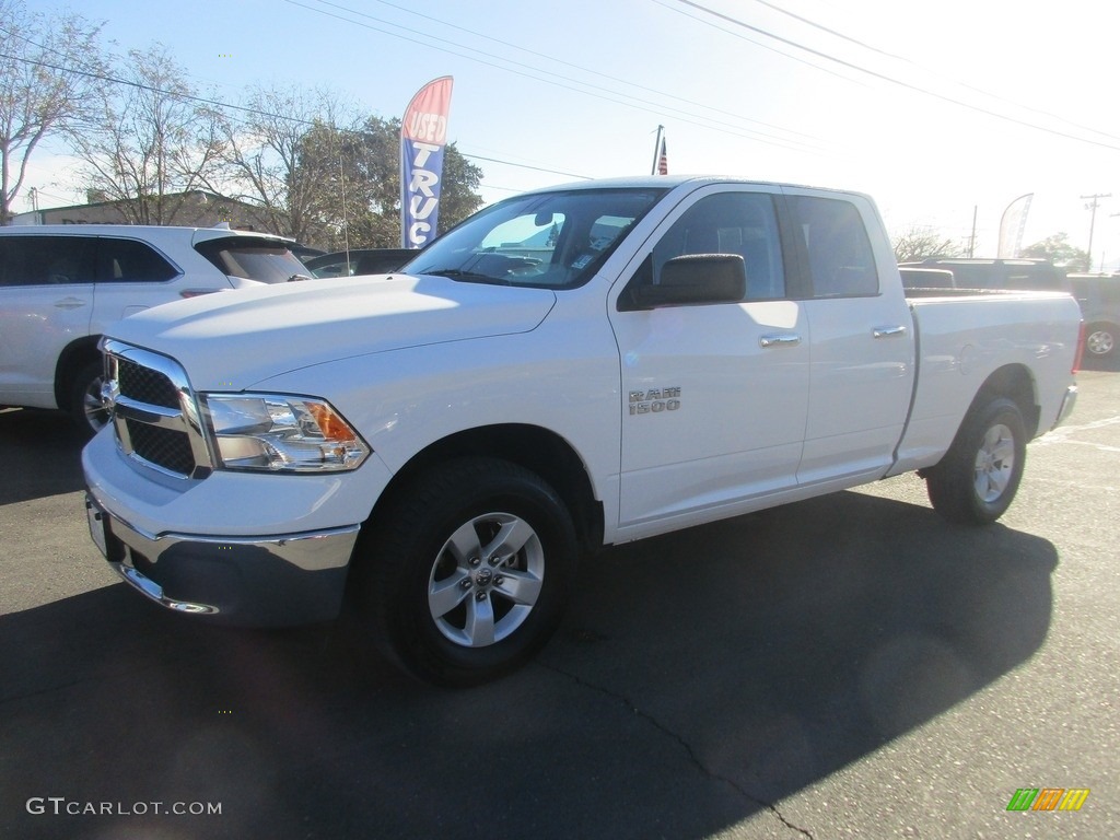 2018 1500 SLT Quad Cab 4x4 - Bright White / Black/Diesel Gray photo #3