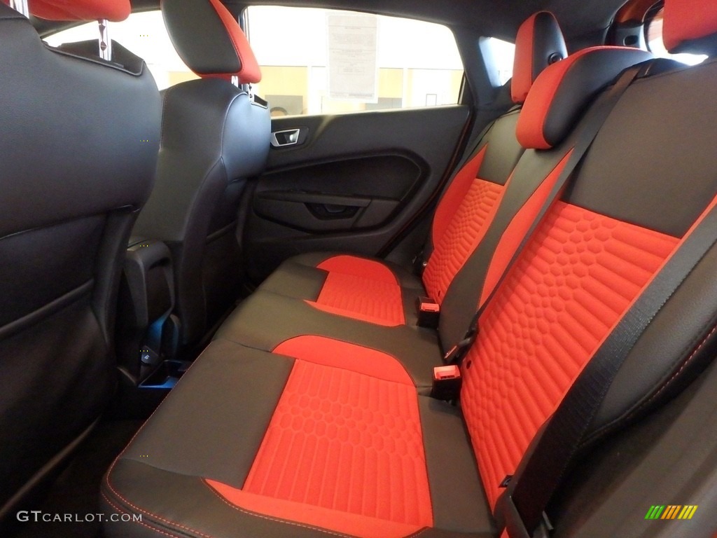 Molten Orange/Charcoal Recaro Interior 2018 Ford Fiesta ST Hatchback Photo #130110584