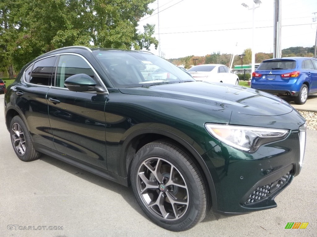 2019 Stelvio Ti AWD - Verde Visconti (Green) Metallic / Black photo #12