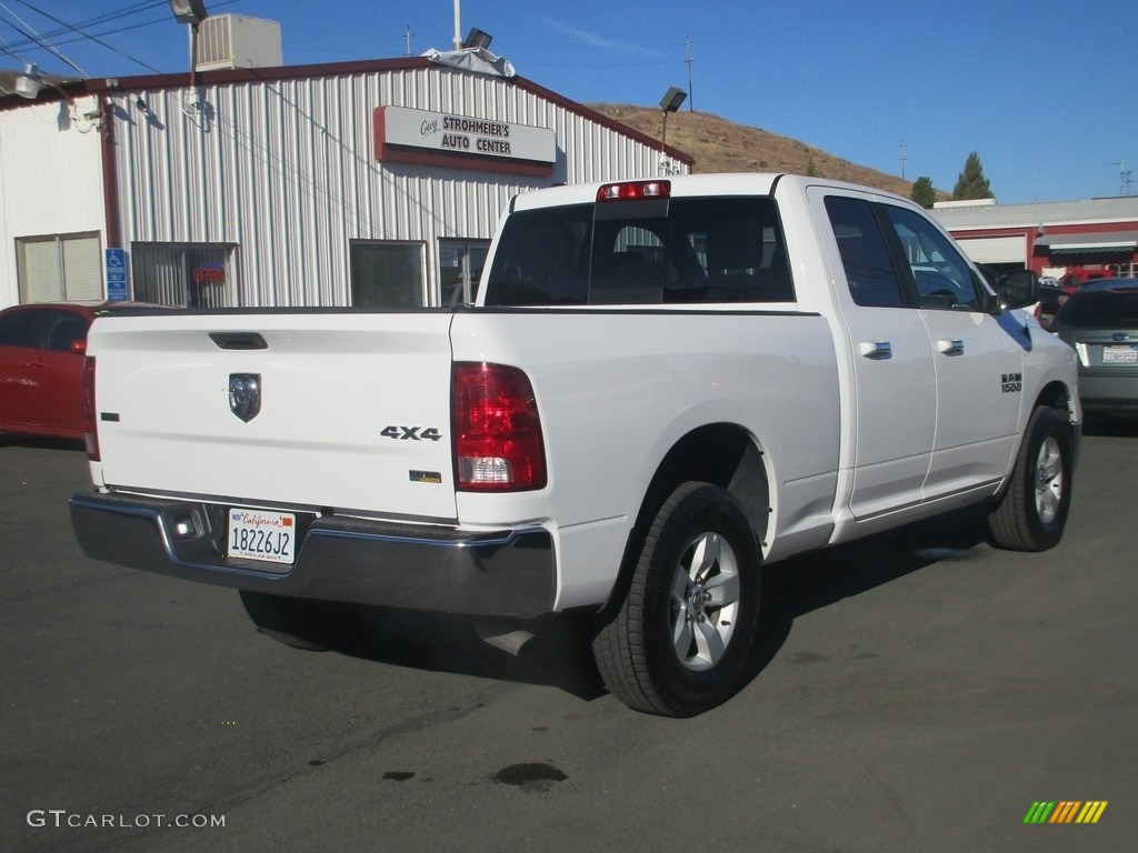 2018 1500 SLT Quad Cab 4x4 - Bright White / Black/Diesel Gray photo #7