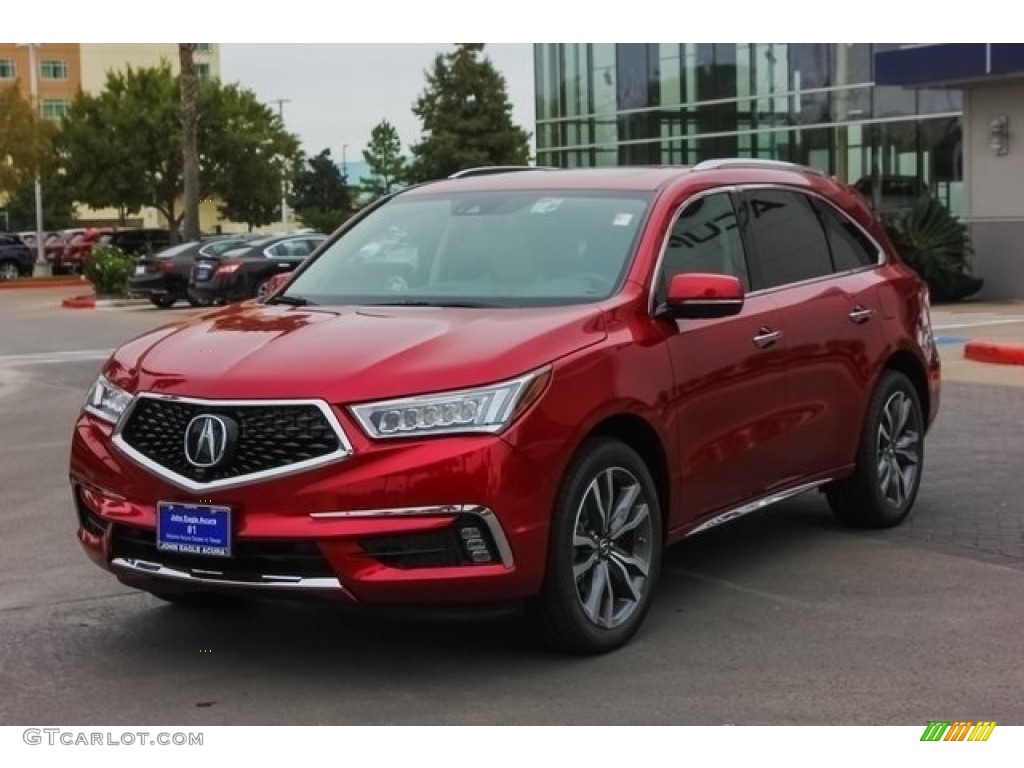 Performance Red Pearl 2019 Acura MDX Advance Exterior Photo #130111631
