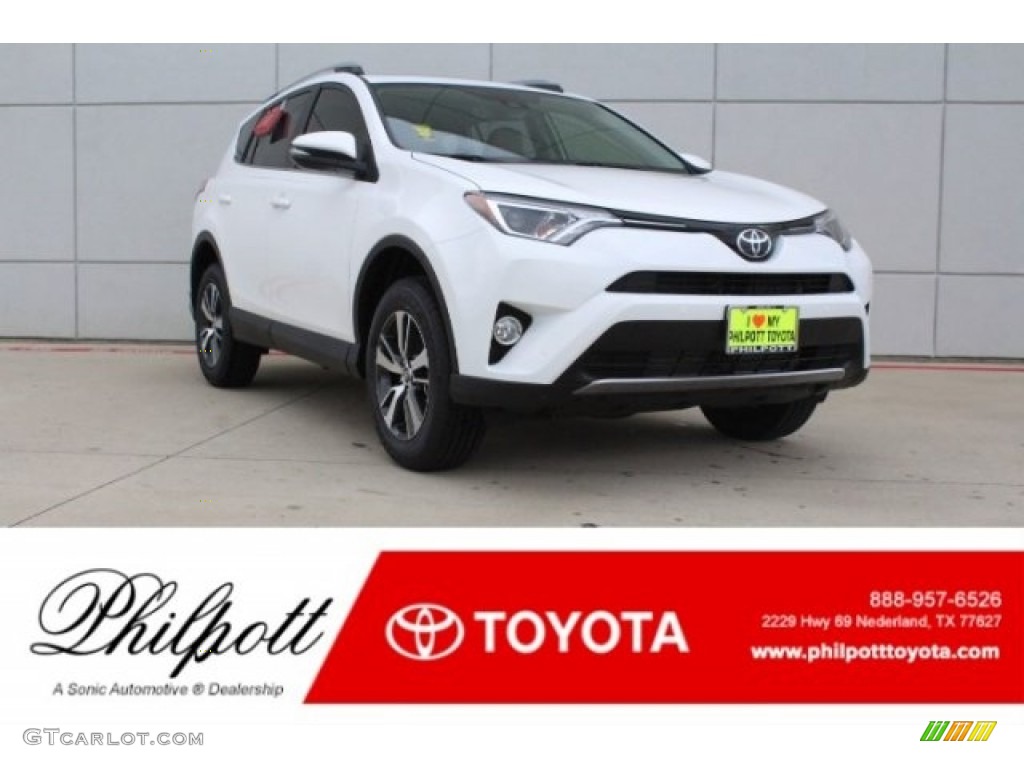 2018 RAV4 XLE - Super White / Nutmeg photo #1