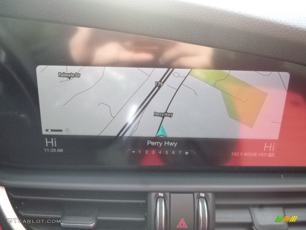 2018 Giulia Ti AWD - Vesuvio Gray Metallic / Black/Red photo #23