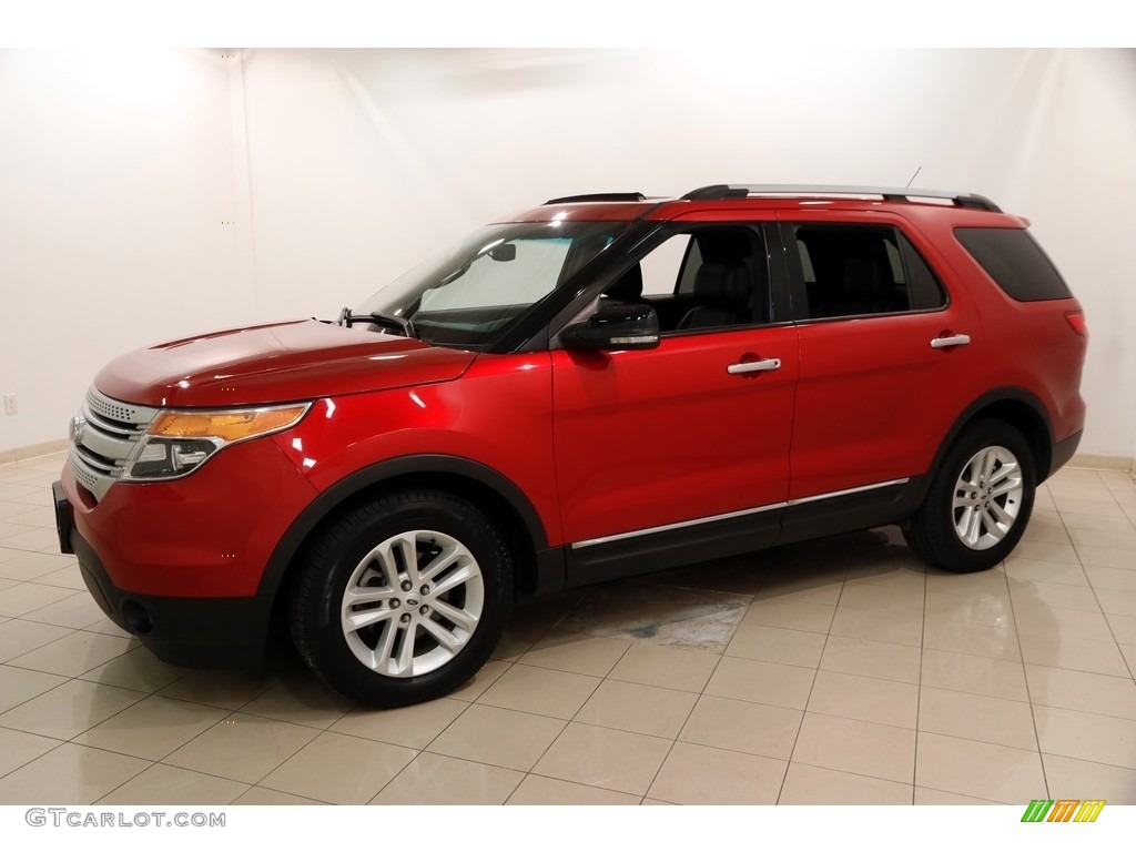 2012 Explorer XLT EcoBoost - Red Candy Metallic / Charcoal Black photo #3