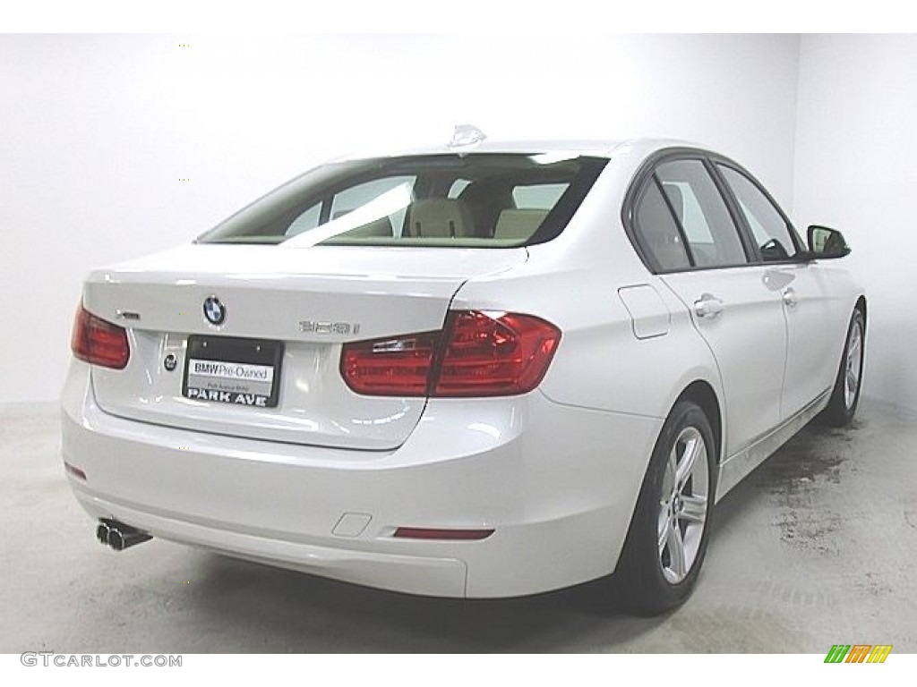 2015 3 Series 328i xDrive Sedan - Mineral White Metallic / Venetian Beige photo #4