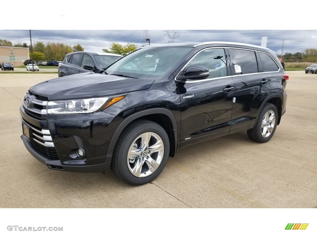 Midnight Black Metallic 2019 Toyota Highlander Hybrid Limited AWD Exterior Photo #130117004