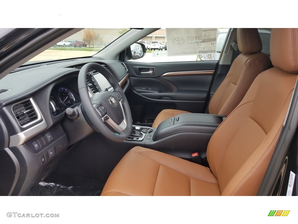 Saddle Tan Interior 2019 Toyota Highlander Hybrid Limited AWD Photo #130117031