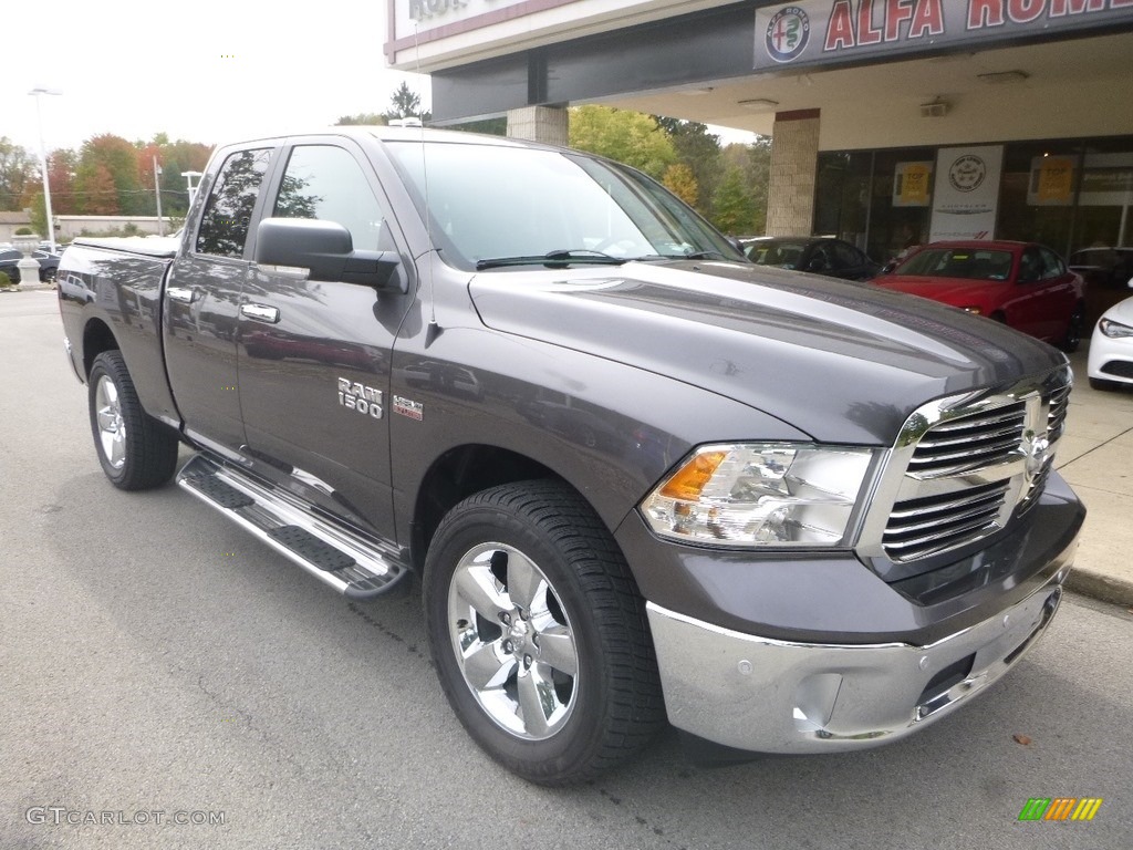 2014 1500 SLT Quad Cab 4x4 - Granite Crystal Metallic / Black/Diesel Gray photo #3