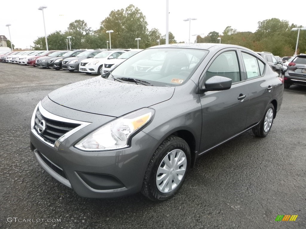 Gun Metallic 2019 Nissan Versa S Exterior Photo #130121765