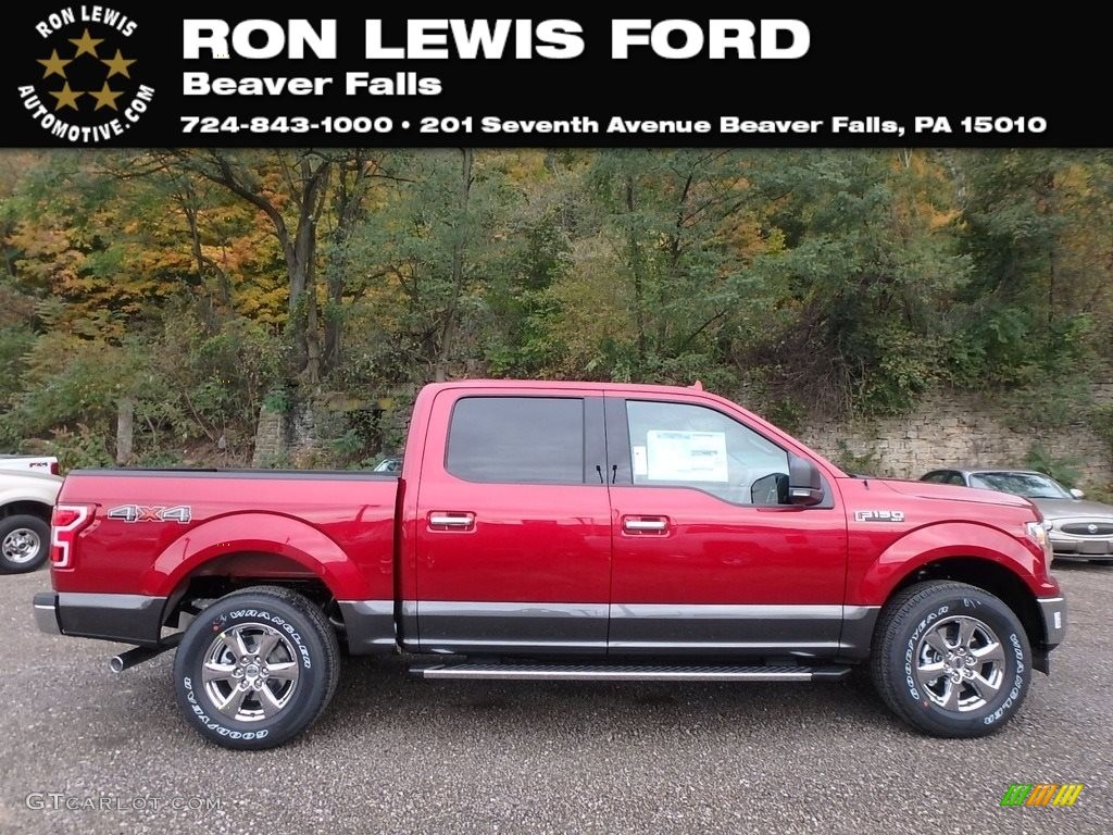 2018 F150 XLT SuperCrew 4x4 - Ruby Red / Earth Gray photo #1