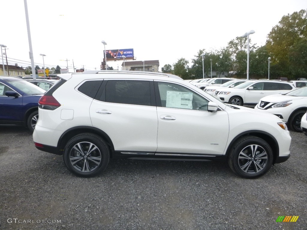Pearl White 2019 Nissan Rogue SL AWD Hybrid Exterior Photo #130123313