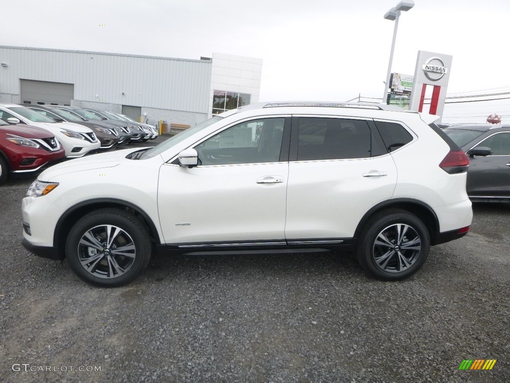 Pearl White 2019 Nissan Rogue SL AWD Hybrid Exterior Photo #130123388