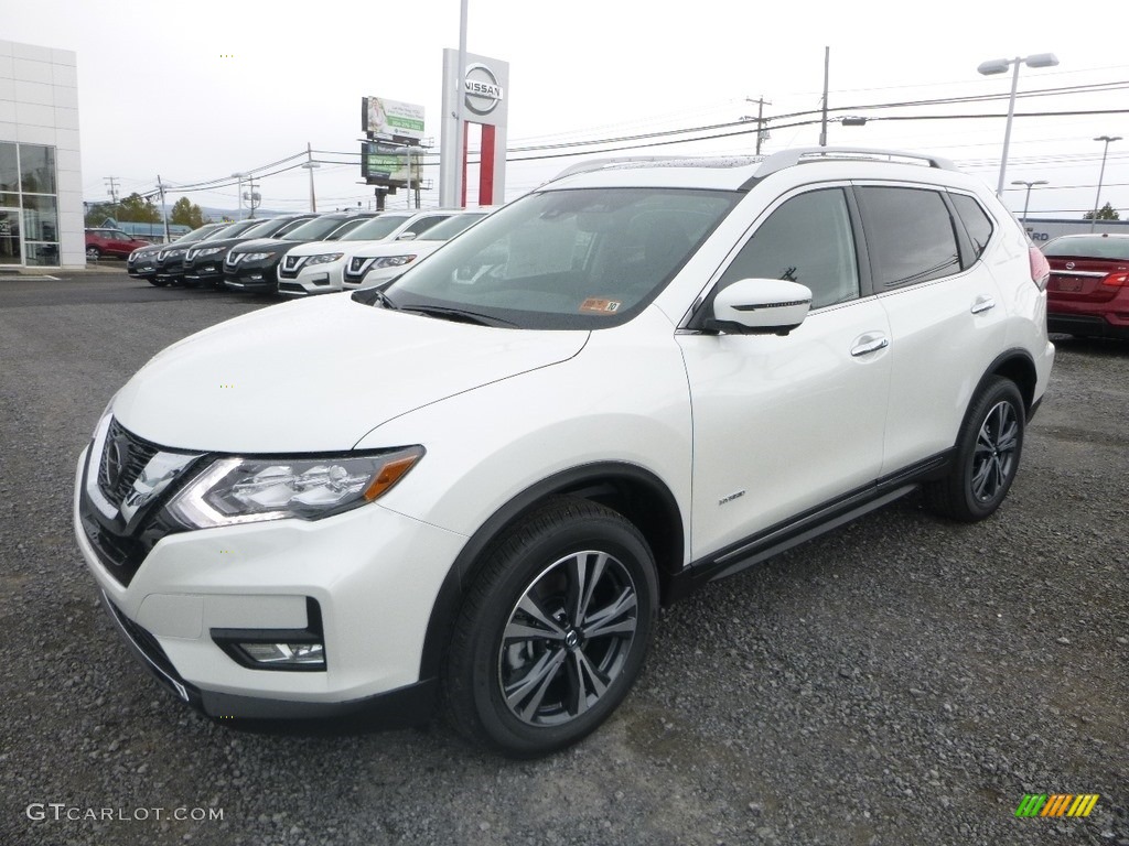Pearl White 2019 Nissan Rogue SL AWD Hybrid Exterior Photo #130123412
