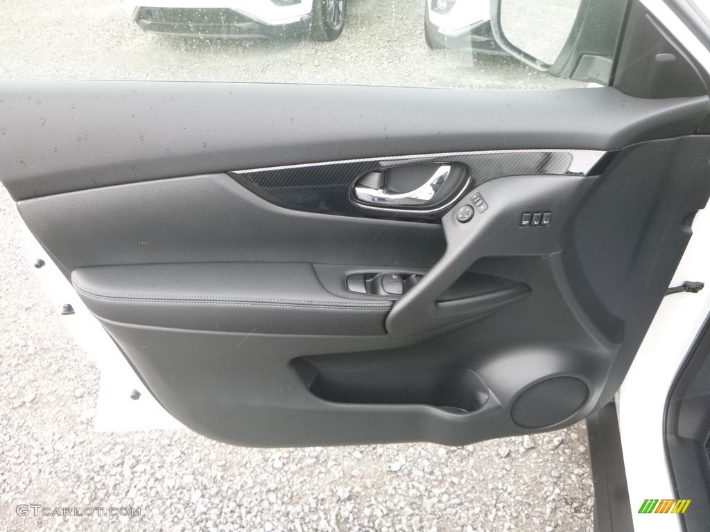 2019 Nissan Rogue SL AWD Hybrid Charcoal Door Panel Photo #130123535