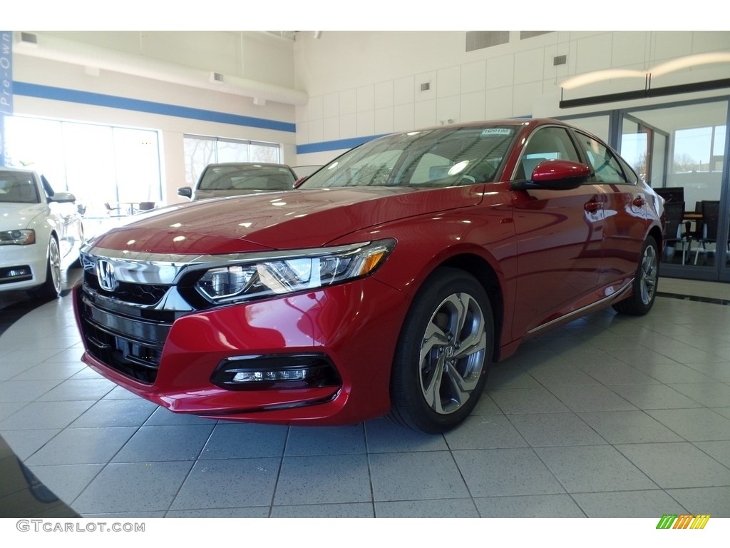 2018 Accord EX-L Sedan - Radiant Red Metallic / Ivory photo #1