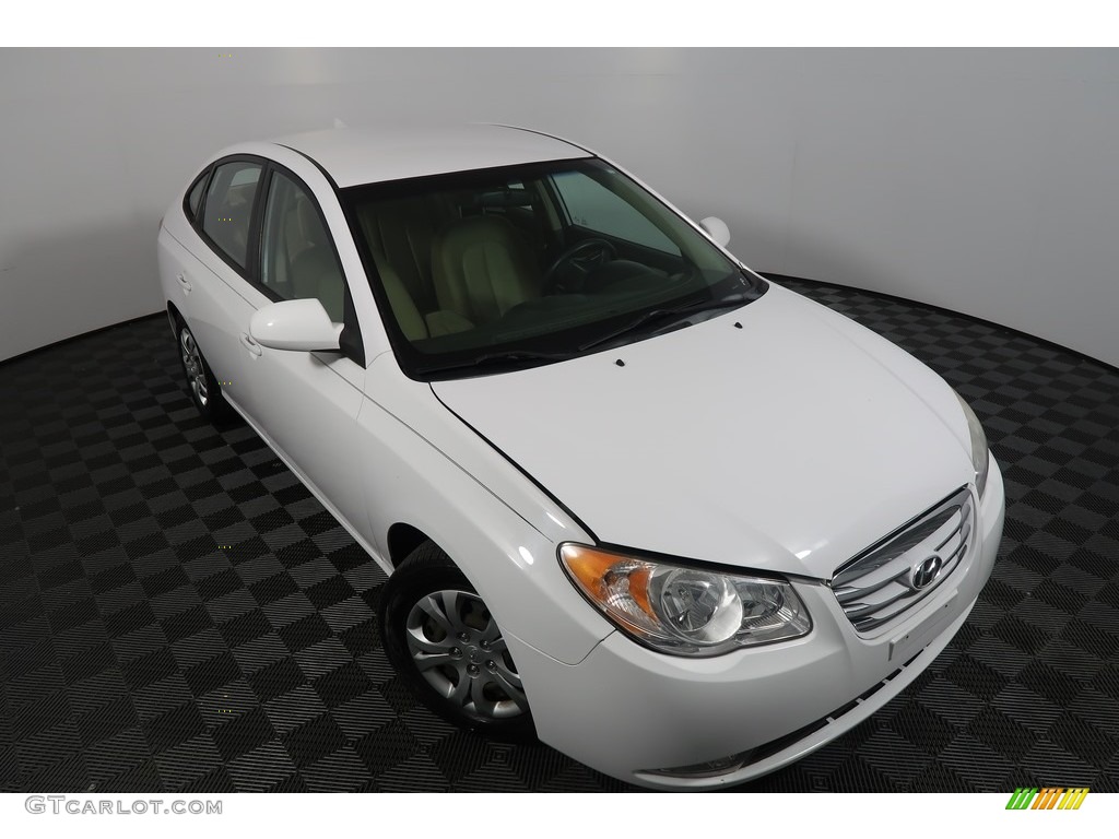 2010 Elantra GLS - Nordic White / Beige photo #2