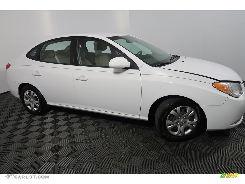 2010 Elantra GLS - Nordic White / Beige photo #3