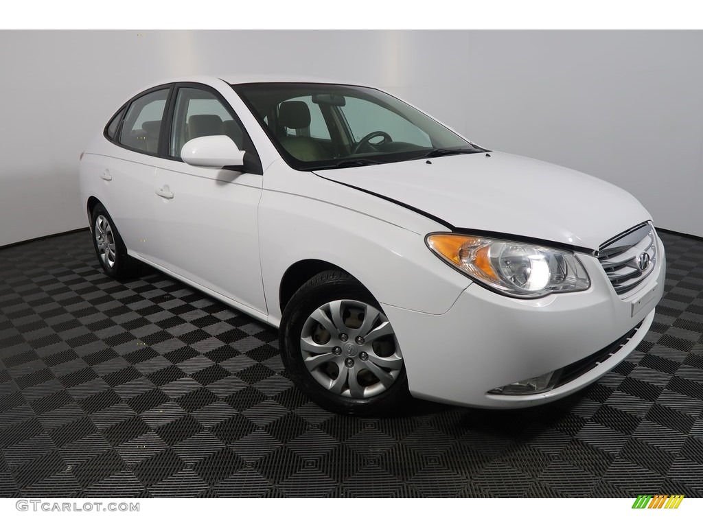 2010 Elantra GLS - Nordic White / Beige photo #4