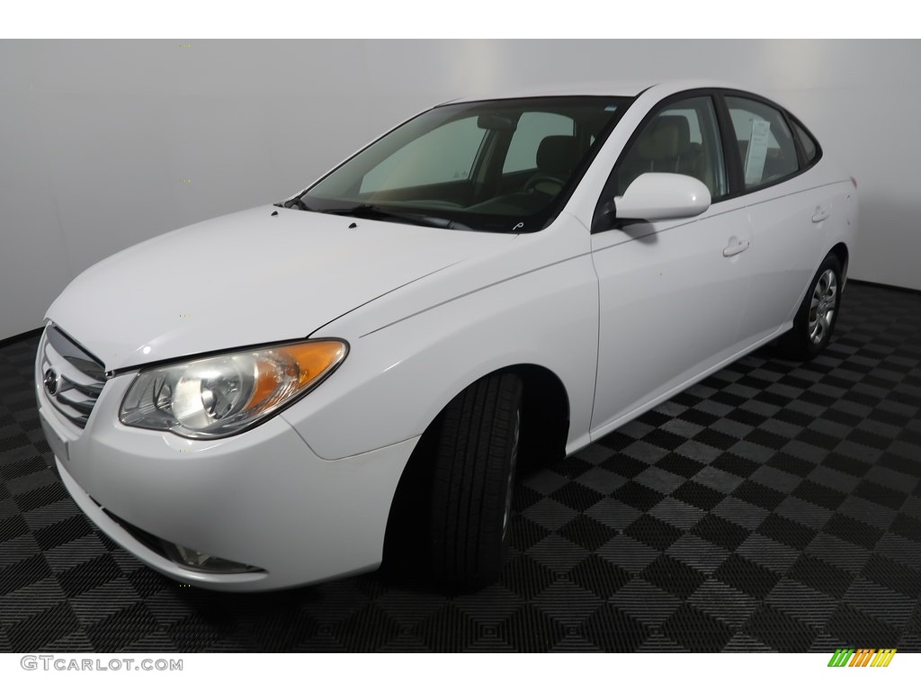 2010 Elantra GLS - Nordic White / Beige photo #6