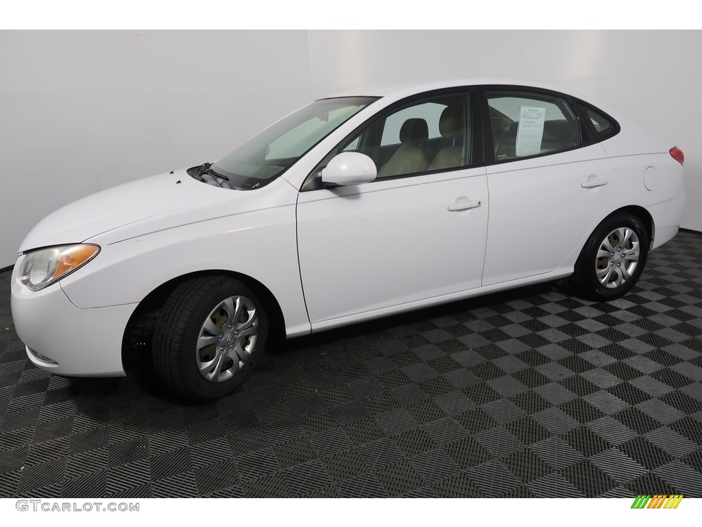 2010 Elantra GLS - Nordic White / Beige photo #7