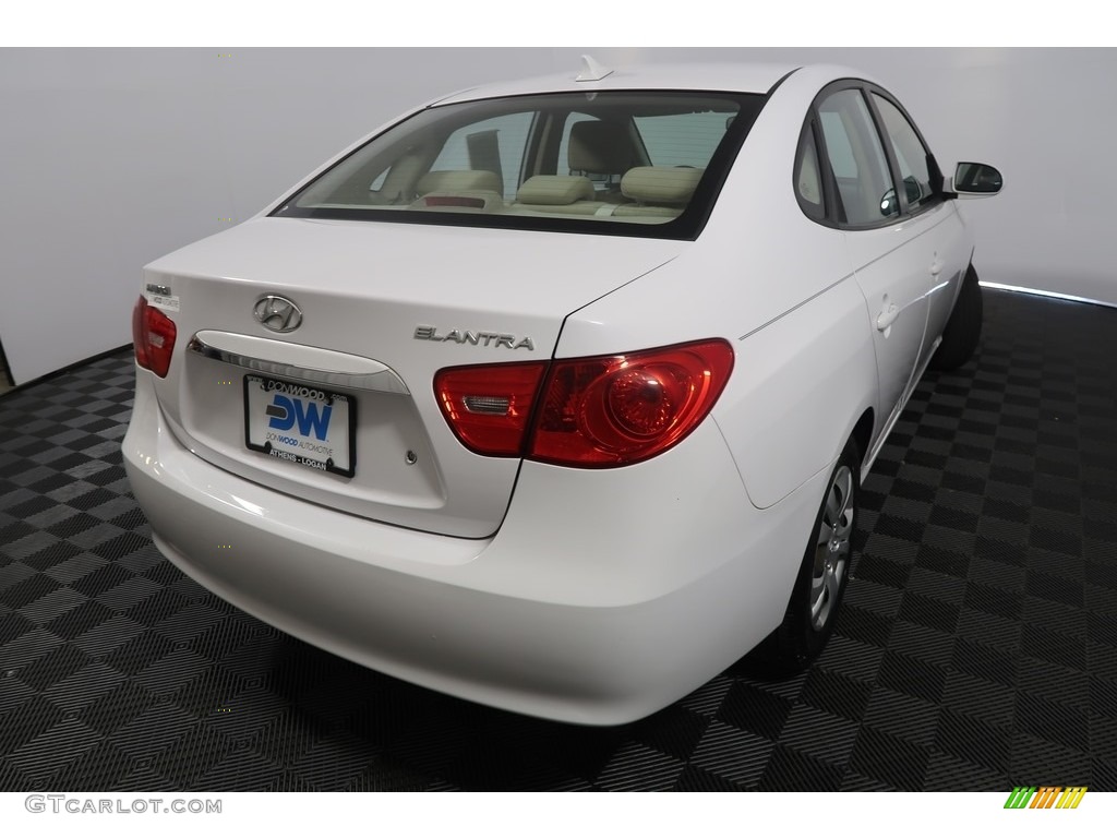 2010 Elantra GLS - Nordic White / Beige photo #11
