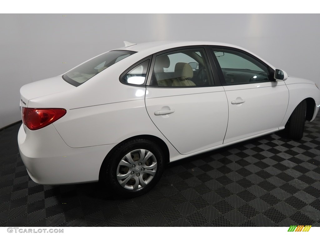 2010 Elantra GLS - Nordic White / Beige photo #12