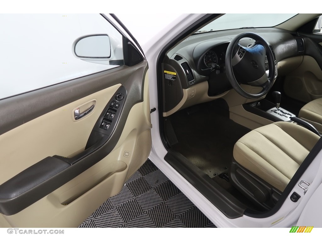 2010 Elantra GLS - Nordic White / Beige photo #37