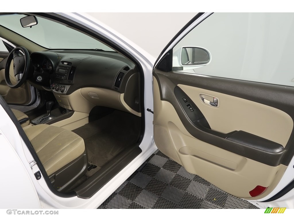 2010 Elantra GLS - Nordic White / Beige photo #39