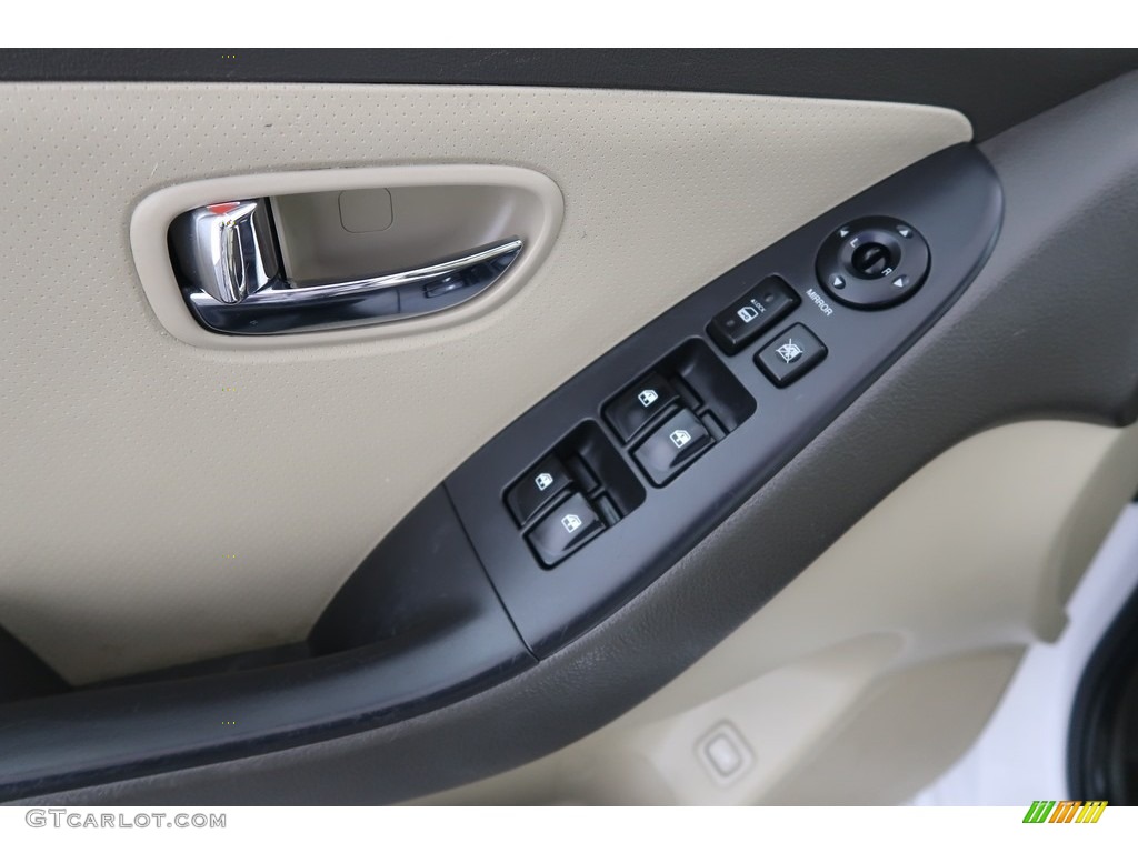2010 Elantra GLS - Nordic White / Beige photo #45