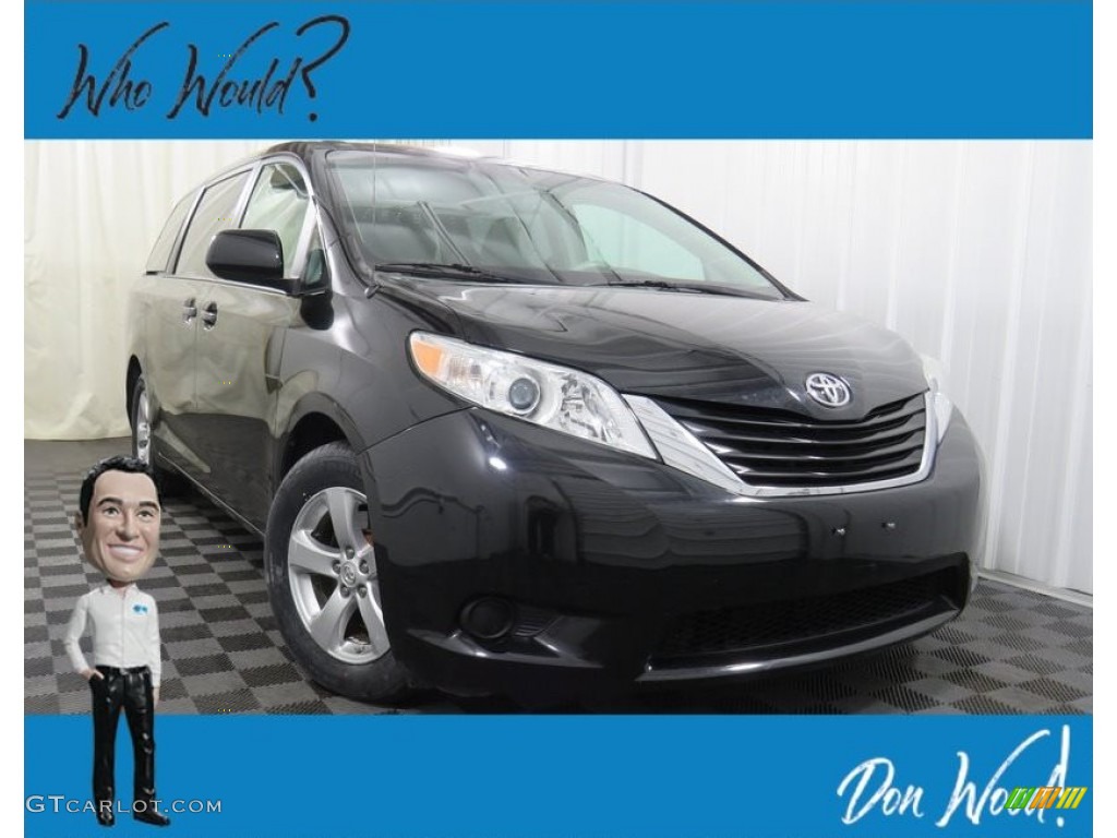 2013 Sienna LE - Black / Light Gray photo #1