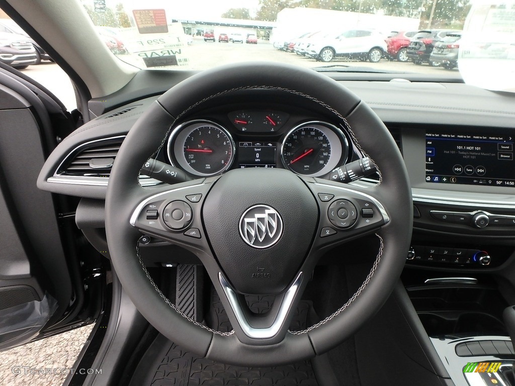 2019 Buick Regal TourX Preferred AWD Ebony Steering Wheel Photo #130134309