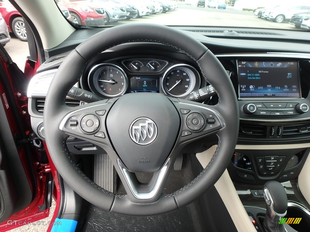 2019 Buick Envision Preferred AWD Light Neutral Steering Wheel Photo #130134809