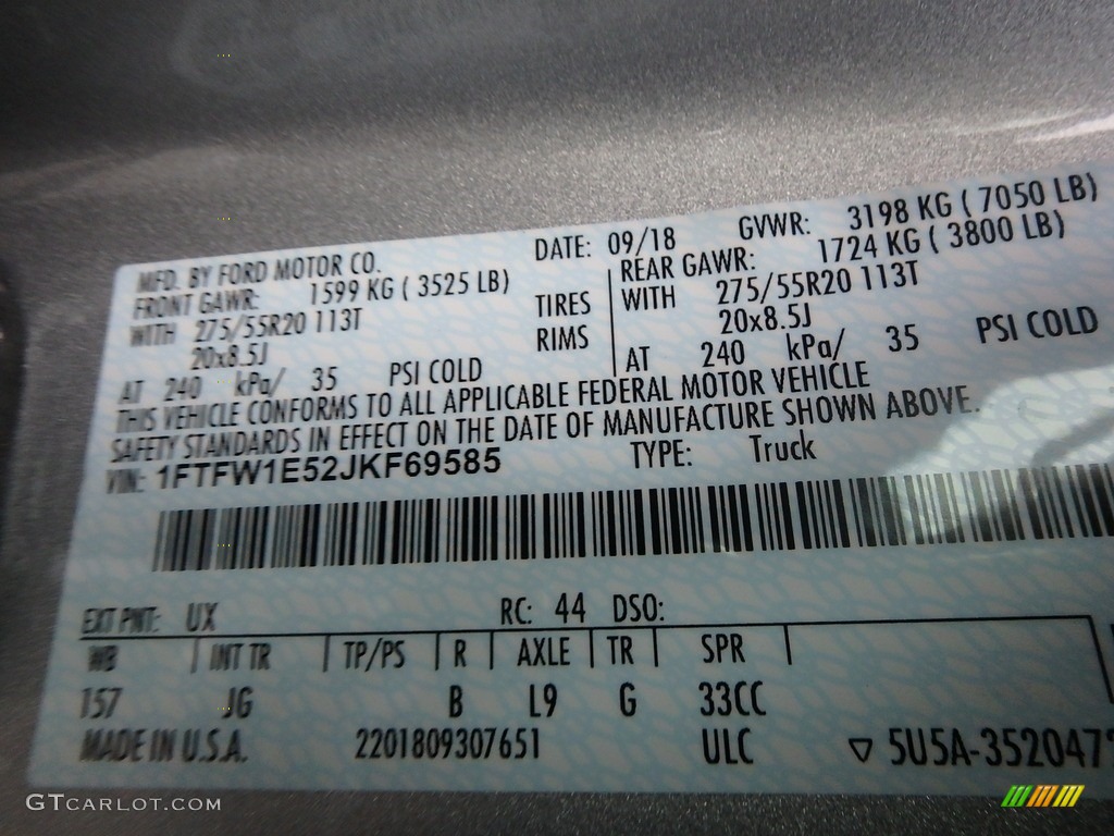 2018 F150 STX SuperCrew 4x4 - Ingot Silver / Black photo #14