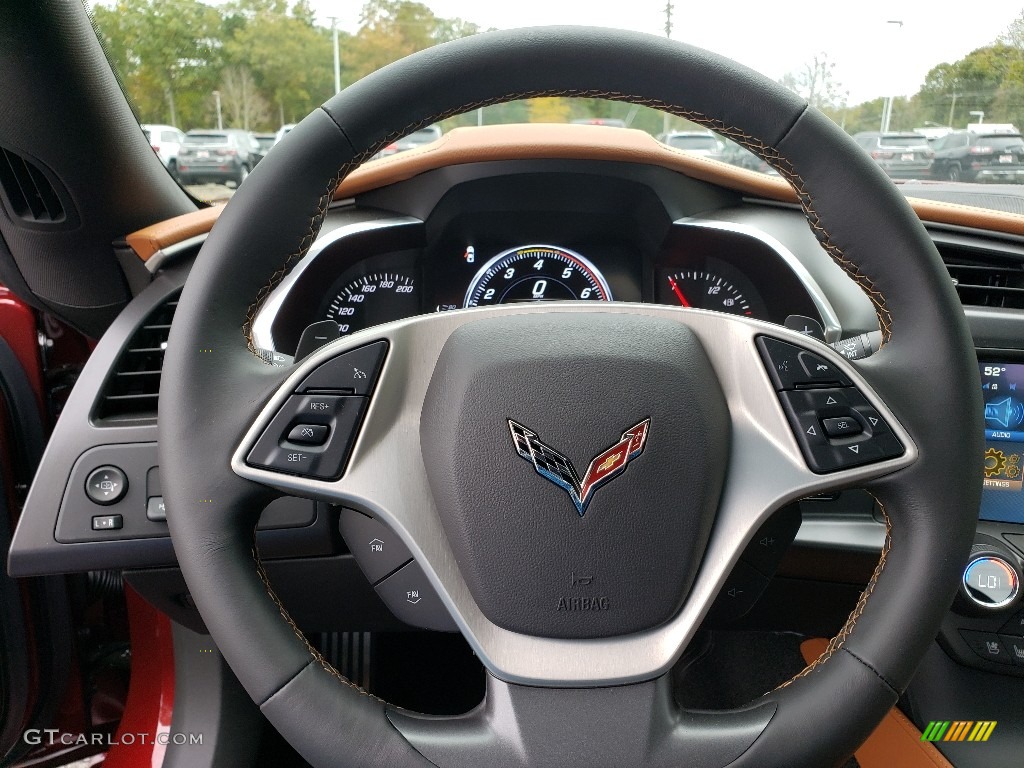 2019 Chevrolet Corvette Grand Sport Coupe Kalahari Steering Wheel Photo #130137008