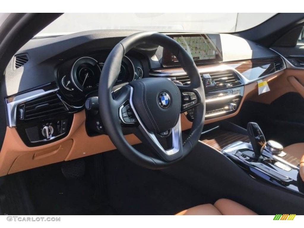 2019 5 Series 530e iPerformance Sedan - Mineral White Metallic / Cognac photo #4