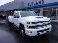 2019 Summit White Chevrolet Silverado 3500HD LTZ Crew Cab 4x4 Dual Rear Wheel  photo #17