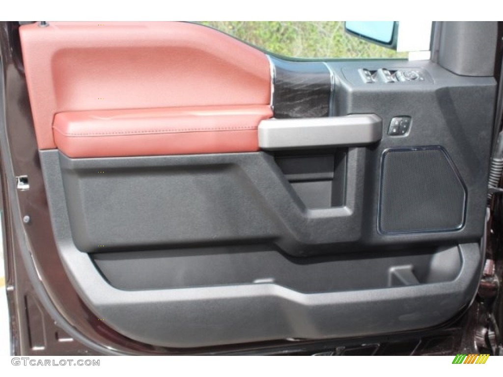 2018 Ford F150 Platinum SuperCrew 4x4 Dark Marsala Door Panel Photo #130140677