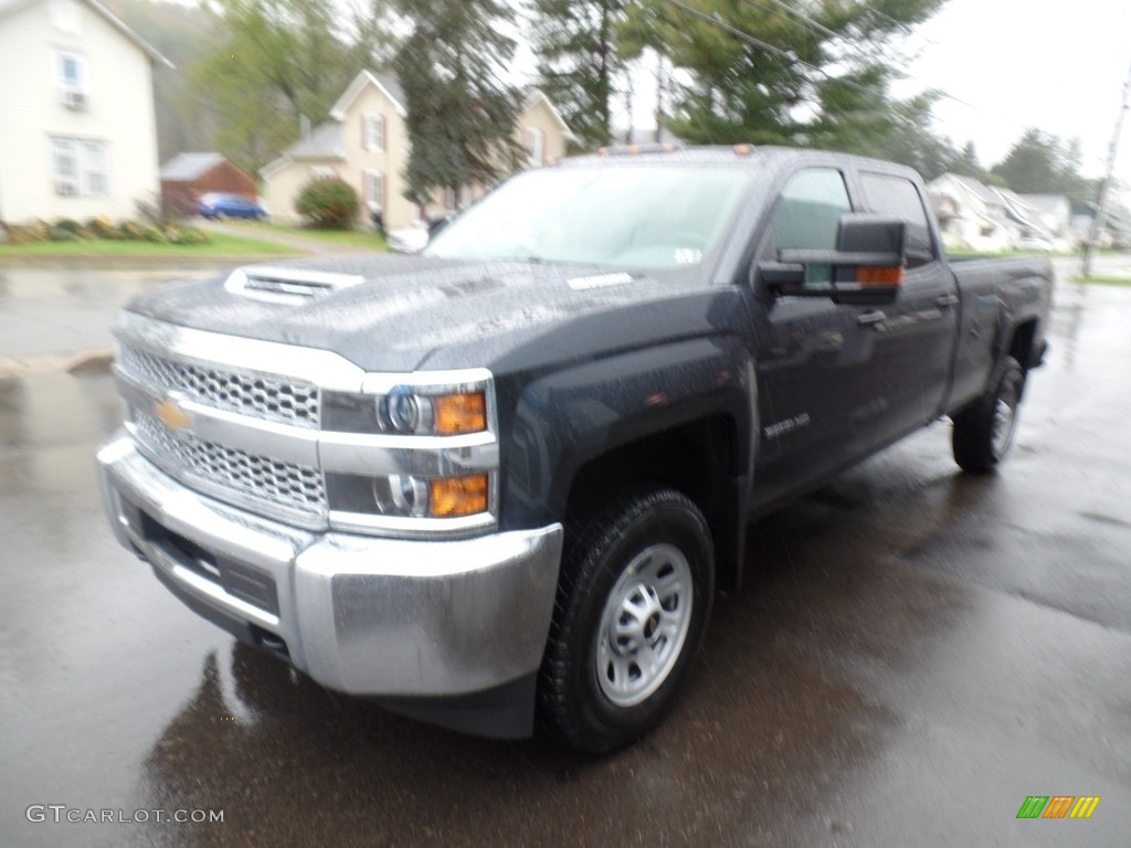 2019 Silverado 3500HD Work Truck Crew Cab 4x4 - Graphite Metallic / Dark Ash/Jet Black photo #2