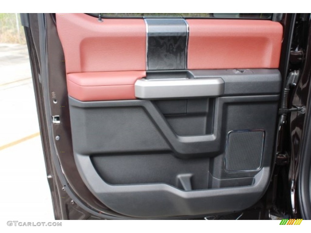 2018 Ford F150 Platinum SuperCrew 4x4 Dark Marsala Door Panel Photo #130140902