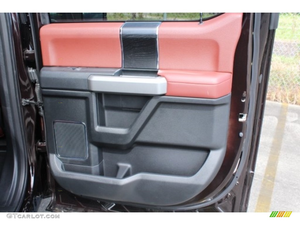 2018 Ford F150 Platinum SuperCrew 4x4 Dark Marsala Door Panel Photo #130140995