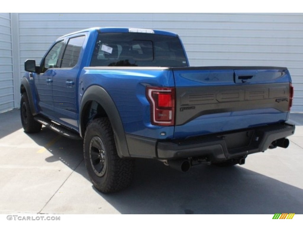 2018 F150 SVT Raptor SuperCrew 4x4 - Lightning Blue / Raptor Black photo #7