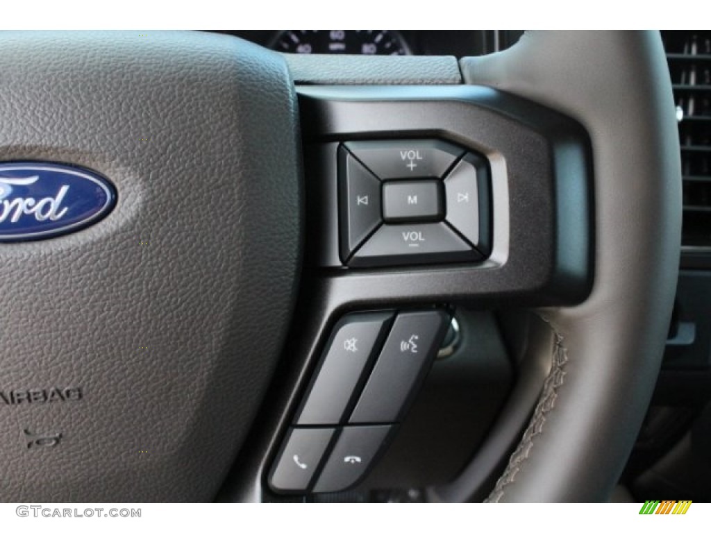 2018 Ford Expedition Limited Medium Stone Steering Wheel Photo #130142241