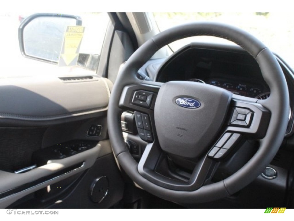2018 Ford Expedition Limited Medium Stone Steering Wheel Photo #130142369