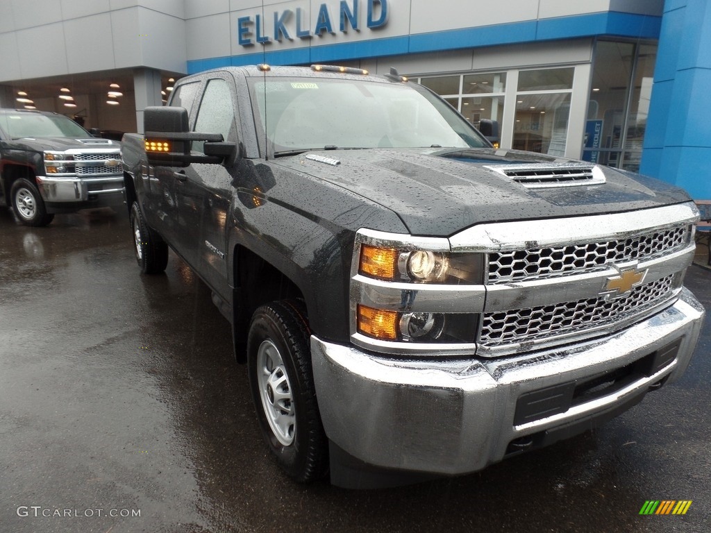 2019 Silverado 2500HD Work Truck Crew Cab 4WD - Graphite Metallic / Dark Ash/Jet Black photo #2