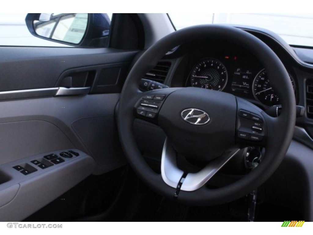 2019 Hyundai Elantra SE Gray Steering Wheel Photo #130143546